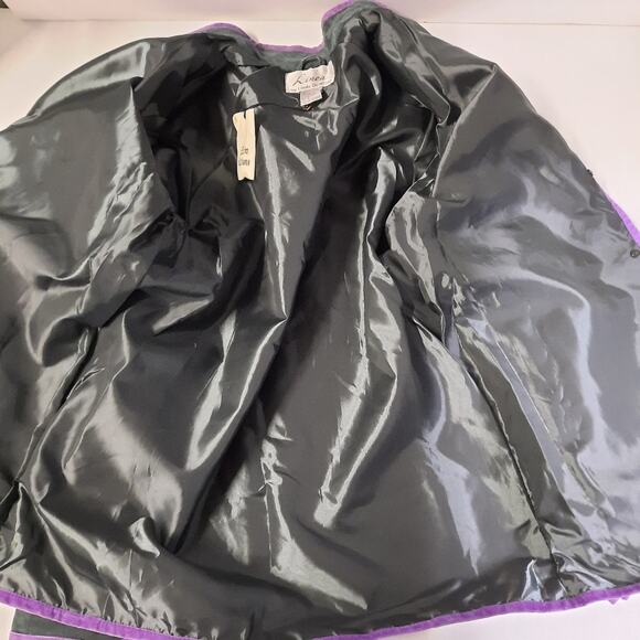 Linea by Louis Dell’Olio Womens Vintage Y2K Jacket Sz Small Green Leather Suede - Picture 7 of 11